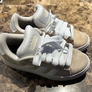 adidas Suede Beige and White Sneakers